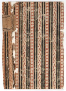 Right side of a book cover with pattern of stripes, vines, and dots Met DP886815
