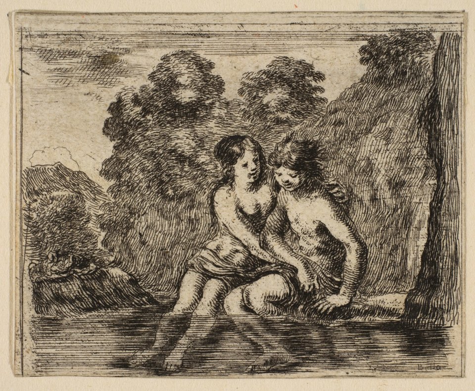 Salmacis and Hermaphrodite, from 'Game of Mythology' (Jeu de la Mythologie) MET DP817642