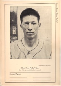 Robert Moses "Lefty" Grove from Sports Exchange All-Stars trade cards (W603) MET DPB882288
