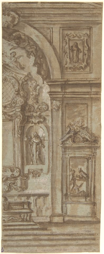 Right Half of a Wall Elevation with a Church Altar MET DP803202