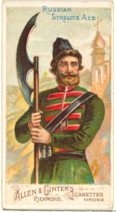 Russian Strelitz Axe, from the Arms of All Nations series (N3) for Allen & Ginter Cigarettes Brands MET DP828682