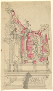 Right Half of a Design for an Altar in Rococo Style MET DP838170