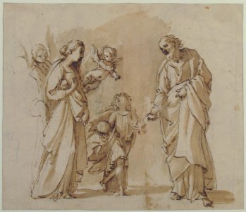 Return of the Holy Family from Egypt (recto); Studies for the Return from Egypt (verso) MET 62.237 RECTO