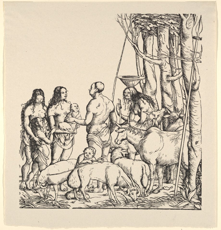 Right Side of Hottentots with Herd, from Set of Exotic Races, in Holzschnitte alter Meister gedruckt von den Originalstöcken der Sammlung Derschau im besitz des Staatlichen Kupferstich-kabinetts zu Berlin MET DP834167