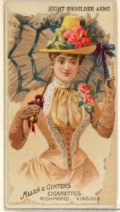 Right Shoulder Arms, from the Parasol Drills series (N18) for Allen & Ginter Cigarettes Brands MET DP834949