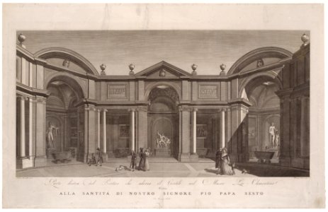 Right side of the portico in the courtyard of the Museo Pio-Clementino Met DP-18629-001