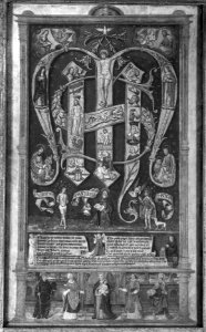 Sacred Monogram with the Trinity, Instruments of the Passion, and Saints MET 47878
