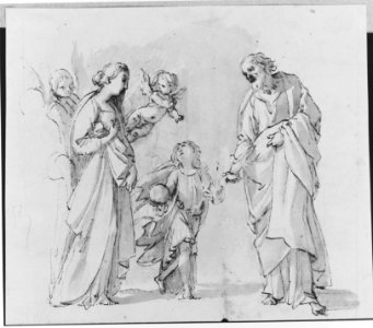 Return of the Holy Family from Egypt (recto); Studies for the Return from Egypt (verso) MET 177352
