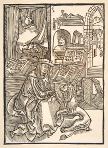 Saint Jerome Extracting a Thorn from the Lion's Foot, Lyons 1508 (copy) MET DP816415