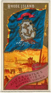 Rhode Island, from Flags of the States and Territories (N11) for Allen & Ginter Cigarettes Brands MET DP834575