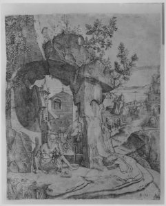 Saint Jerome Beneath an Arch of Rock MET MM8066