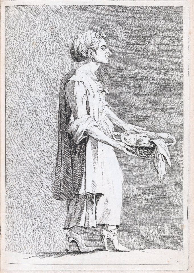 Rita Pontani, Laundress at the French Academy in Rome (?), pl. XII from "Recueil de caricatures" MET DP876388