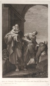 Saint Joseph carrying the Christ Child on the flight into Egypt Met DP885450