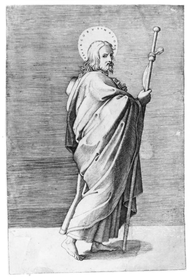Saint James the Major turned towards right, holding staff MET 269722