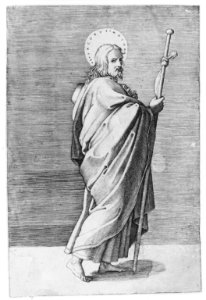 Saint James the Major turned towards right, holding staff MET 269722