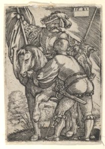 Riding Standard Bearer and a Foot Soldier MET DP834289