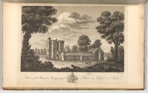Ruins of the Ancient Archiepiscopal Palace at Otford in Kent, from Edward Hasted's, The History and Topographical Survey of the County of Kent, vols. 1-3 MET DP-12696-047