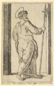 Saint Jude, holding a halberd in his right hand, from the series 'Piccoli Santi' (Small Saints) MET DP853484