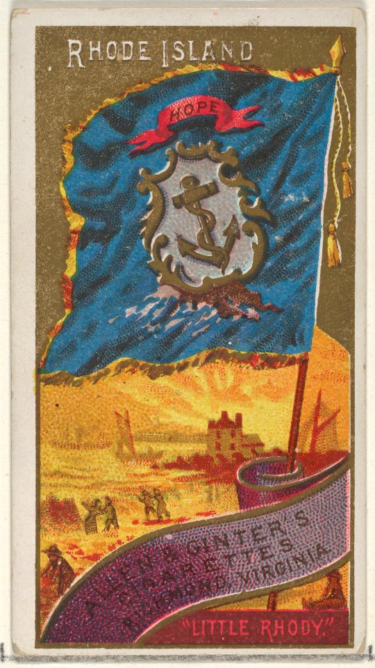Rhode Island, from Flags of the States and Territories (N11) for Allen & Ginter Cigarettes Brands MET DP834576