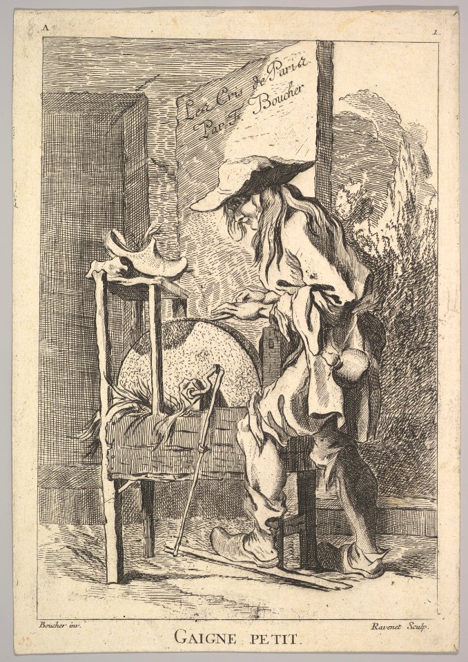 Reverse copy of the Frontispiece- Gaigne Petit, from Le Cris de Paris (The Cries of Paris), plate 1 MET DP826672