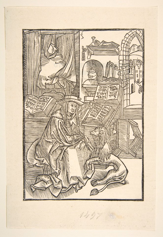 Saint Jerome exctracting a Thorn from the Lion's Foot (copy) MET DP816414