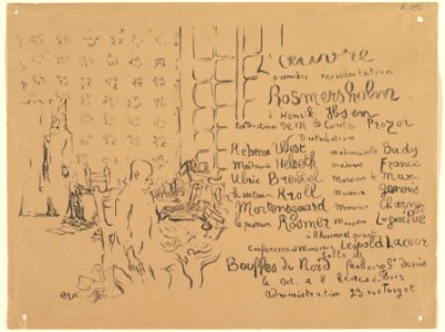 Rosmersholm, Program from Théâtre de l'Oeuvre, October 1893 MET DP827211
