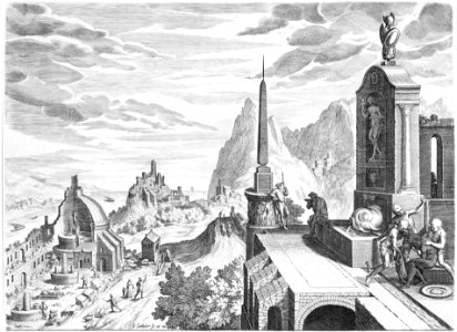 Rocky Landscape with Antique Buildings MET MM65724