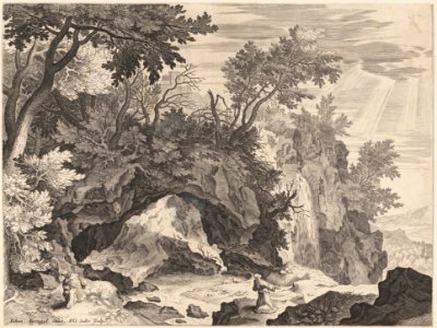 Rocky Landscape with the Stigmatisation of Saint Francis MET DP159981