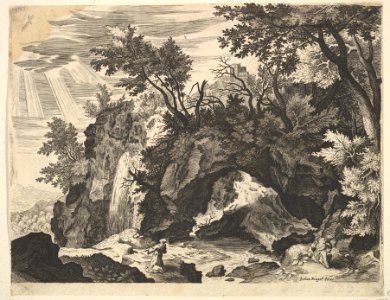 Rocky Landscape with the Stigmatization of St. Francis (reverse copy) MET DP825780