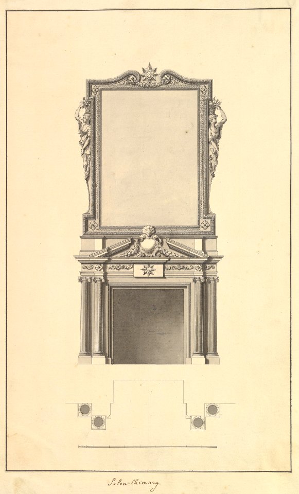Salon Chimney, Houghton Hall, Norfolk, Elevation MET DP829114