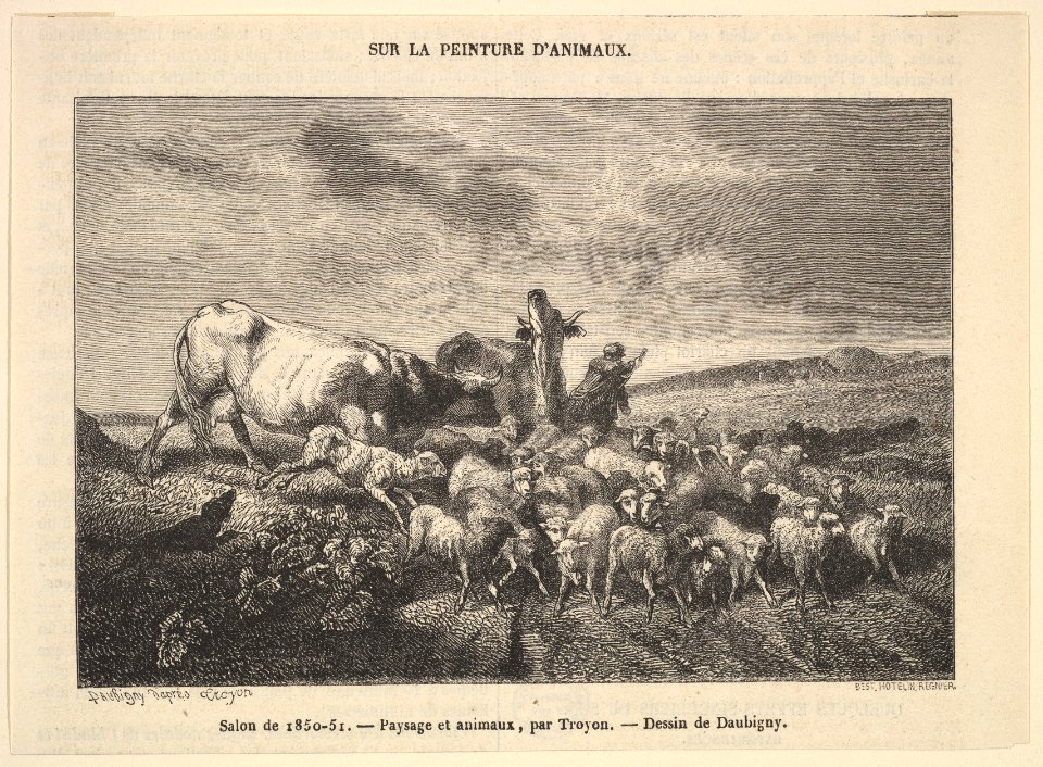 Salon de 1850-51; Paysage et Animaux, par Troyon MET DP822393