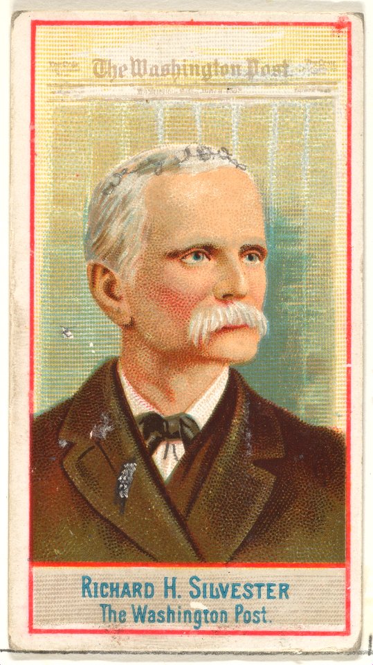 Richard H. Silvester, The Washington Post, from the American Editors series (N1) for Allen & Ginter Cigarettes Brands MET DP827864