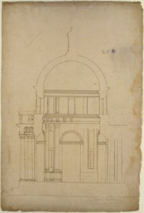 S. Pietro in Montorio, Tempietto, section (recto) blank (verso) MET 68.769.47