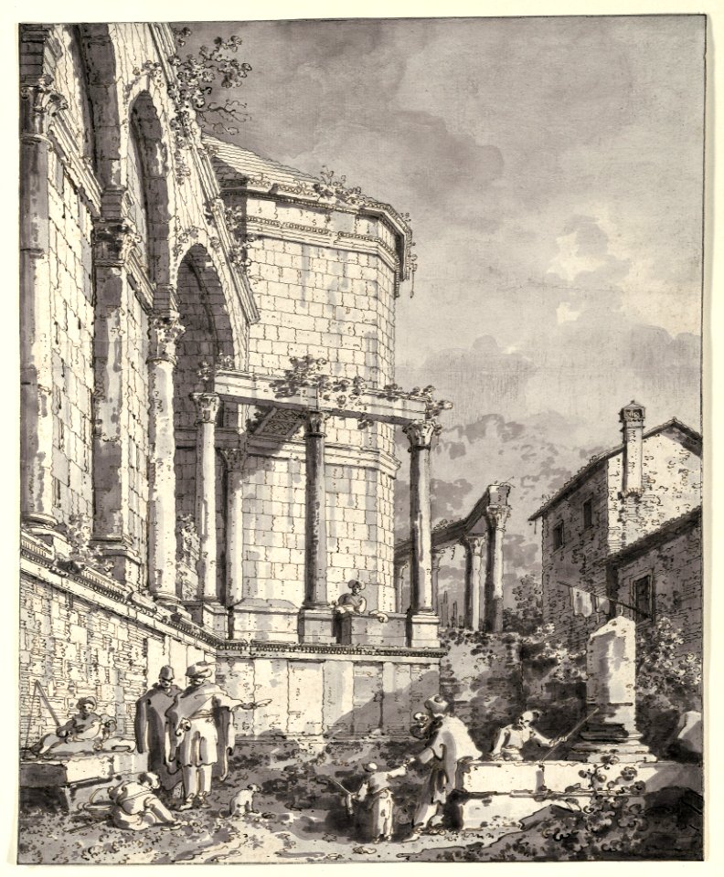Ruins of the Palace of the Emperor Diocletian at Spalatro in Dalamatia MET 035 0r2m 99A