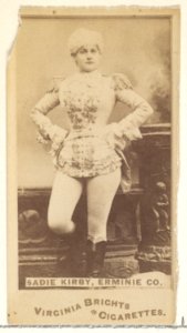 Sadie Kirby, Erminie Co., from the Actors and Actresses series (N45, Type 1) for Virginia Brights Cigarettes MET DP829811