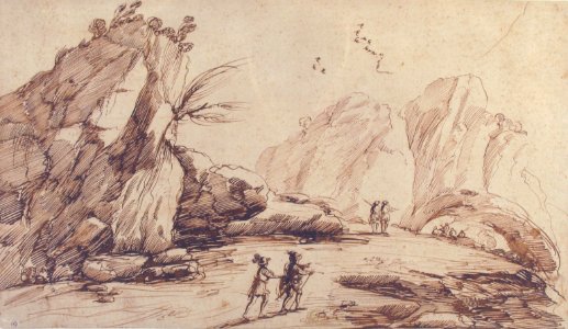 Rocky Landscape with Eight Figures MET 80.3.292