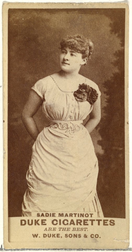 Sadie Martinot, from the Actors and Actresses series (N145-7) issued by Duke Sons & Co. to promote Duke Cigarettes MET DP840456
