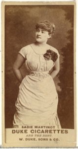 Sadie Martinot, from the Actors and Actresses series (N145-7) issued by Duke Sons & Co. to promote Duke Cigarettes MET DP840456