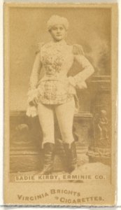 Sadie Kirby, Erminie Co., from the Actors and Actresses series (N45, Type 1) for Virginia Brights Cigarettes MET DP829812