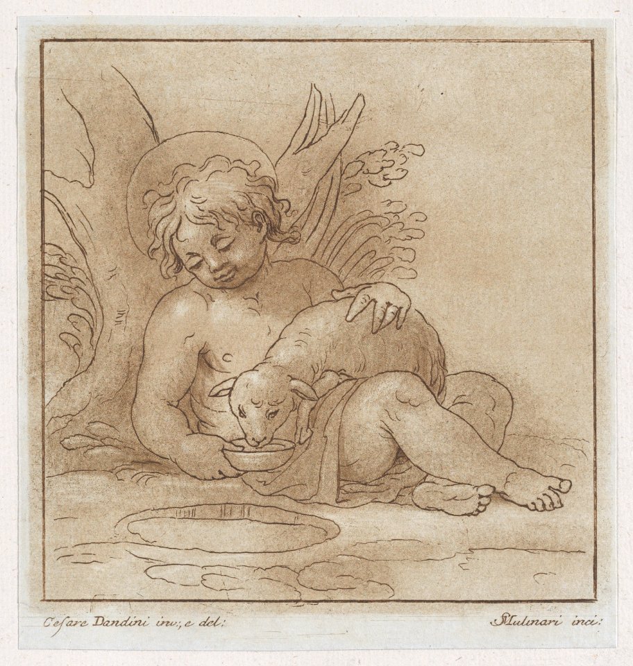 Saint John the Baptist with a lamb Met DP889732