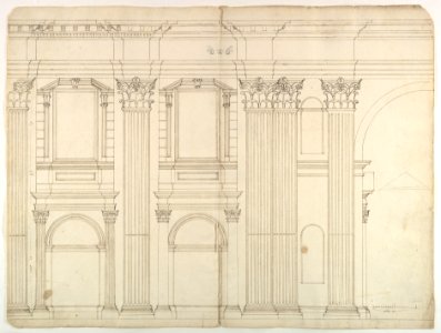 Saint Peter's, apse, exterior elevation (recto) blank (verso) MET DP819023