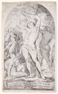 Saint Sebastian being tied to a tree Met DP888788