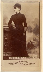 Sadie Kirby, Erminie Co., from the Actors and Actresses series (N45, Type 6) for Virginia Brights Cigarettes MET DP831211