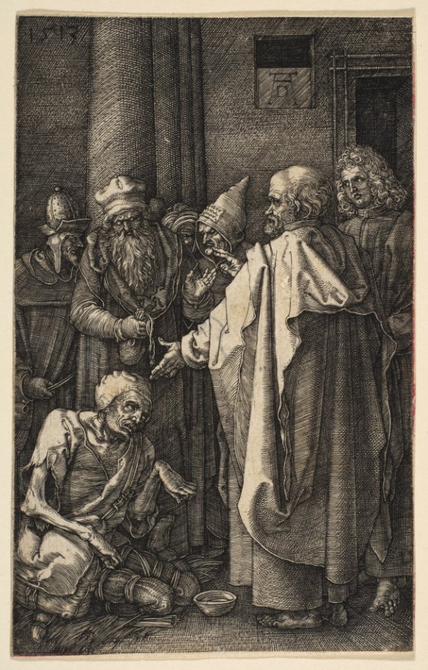 Saint Peter and Saint John at the Gate of the Temple, from The Passion MET DP815605