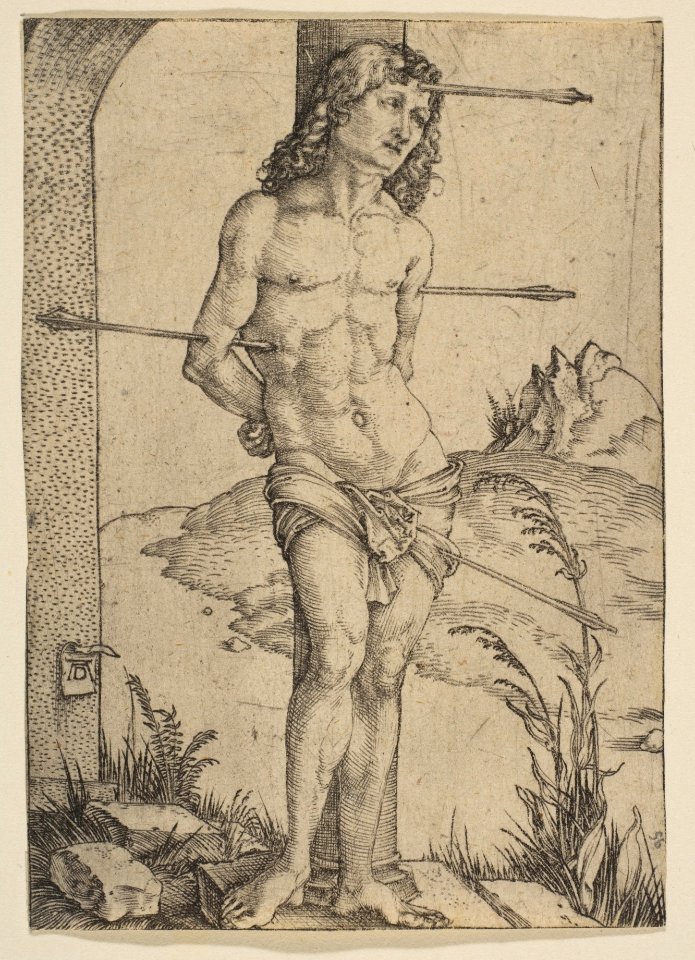 Saint Sebastian Bound to the Column MET DP815381
