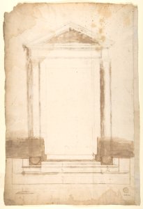 Sant'Apollonia, portal, elevation (recto) Sant'Apollonia, portal, plan (verso) MET DP810563