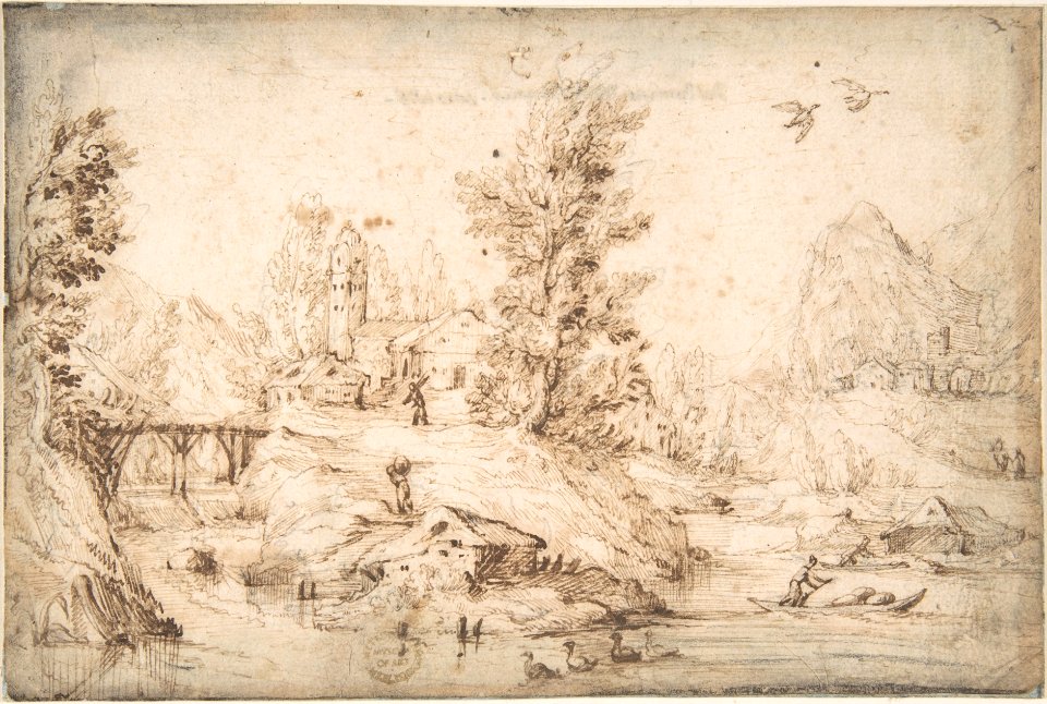River View with Figures MET DP802384