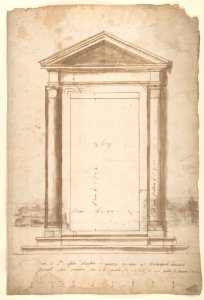 Sant'Apollonia, portal, elevation (recto) Sant'Apollonia, portal, plan (verso) MET DP810562