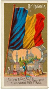 Romania, from Flags of All Nations, Series 1 (N9) for Allen & Ginter Cigarettes Brands MET DP841344