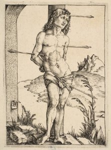 Saint Sebastian Bound to the Column MET DP815380